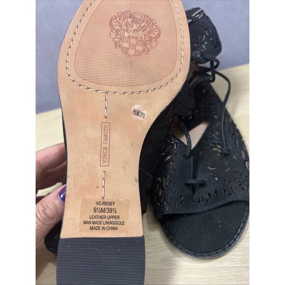 Vince Camuto Regey Sandals Womens Size 9.5M Retana Suede Tumbleweed Ankle-High - Picture 9 of 12